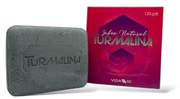 DEMERGY® Jabón Natural de Turmalina, Vegano Todo Tipo de Piel Artesanal Hidrata, Piel Seca, Escamosa, Psoriasis. Limpieza Facial. Lucha Contra el Acné, Piel Suavizante Antimanchas, Elimina Verrugas