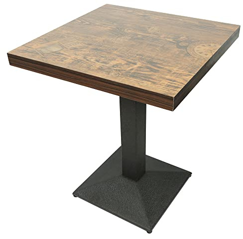 Tavolo da pub in metallo, tavolo da bar alto, piccolo, mangia in piedi per 4 persone, cena, ristorante casa, sala da pranzo, 60 x 60 x 75 cm (orlogo)