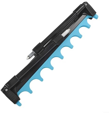 Gdfnmogo Supporto telescopico per canna da pesca a 2 sezioni, con 4 gambe, kit per 8 rig Roost per acqua dolce e salata, in lega di zinco ed EVA, portatile, compatto, blu + nero (blu)