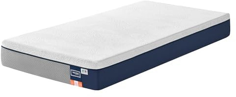 VASAGLE Colchón 90 x 190 cm, Colchón Individual, Espuma Viscoelástica con Gel, Firmeza Media Tirando a Suave en 7 Zonas, Funda Transpirable y Lavable a Máquina, Grosor 20 cm, Azul RMZ121QZ01