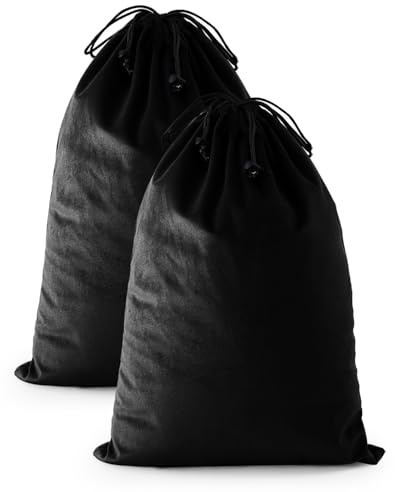 2 Pcs Shoe Bags for Travel, Dust Velvet Bags, Black Beauty, 17.3x12.6 Inch