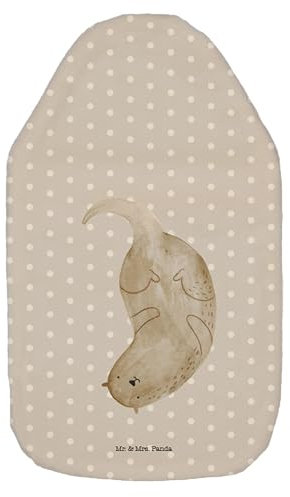 Mr. & Mrs. Panda Wärmflasche Otter Kopfüber - Geschenk, süß, Kleine Wärmflasche, Fischotter, Otter Seeotter See Otter, Kinderwärmflasche,