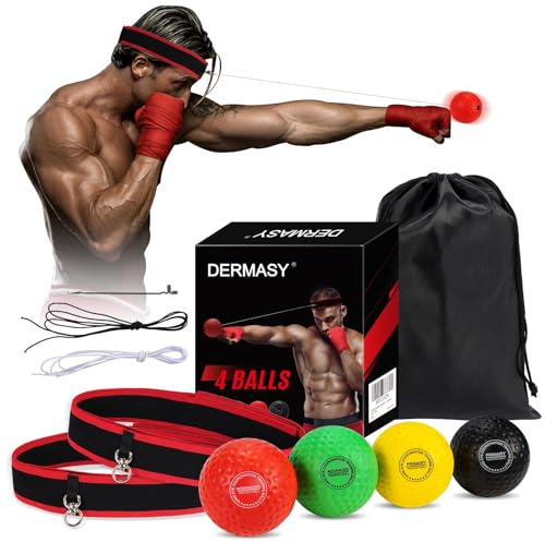 Dermasy® Boxing Training Ball with Headband Perfect for Reaction, Punching Speed, Fight Skill, Fitness, Boxing Equipment for Man Women and Kids
