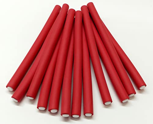 Papilotten - Flex-Wickler Set 12 oder 36 Stck. - 12 mm rot/pink (von deutschem Friseurbedarf-Fachhändler!) (12 Stck. ohne Tasche)