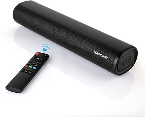 Winnes Soundbar Altoparlante Bluetooth Wireless Soundbar per Casse TV Subwoofer Surround con 3 modalità EQ 4K Home Cinema/PC/Videoproiettore/Cellulari,Bluetooth 5.0+ Ottica+ AUX+ USB+ HDMI