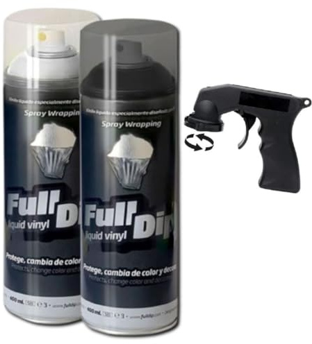 AutoFullCar - Ahumado Negro con Brillo para Faros FullDip en Spray + Adaptador - 1 Spray Ahumador 1 Spray Acabado Brillo - 400 ml. Unidad