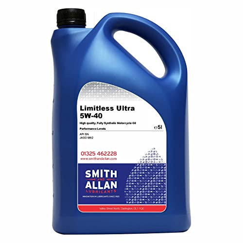 Fully Synthetic 5W-40 Motorcycle Engine Oil Ultra 4T 4-Stroke API SN JASO MA2 5 Litre 5L
