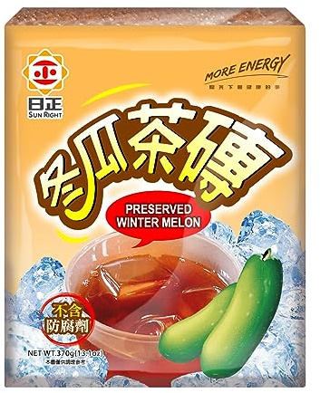 SUN RIGHT Winter Melon Sugar Bricks – White Gourd Wintermelon Sugar Blocks, Gluten-Free, Non-GMO, Vegan, Natural Sweetened Perfect for Beverages & Desserts (13.5oz)