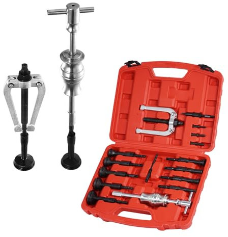 VEVOR Kit estrattore anello cuscinetto ed estrattore guarnizione per pinza per foro cieco, kit di strumenti per rimozione cuscinetto interno inserto pilota martello scorrevole, 10 pinze, 16 pezzi