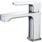 BELZ Rubinetto Bagno Lavabo, Miscelatore Monocomando per il Lavabo Quadrato, Miscelatore per Bagno con Flessibili Acqua Fredda e Calda, Risparmio Idrico ed Energetico, Ottone Cromato (Chorm)