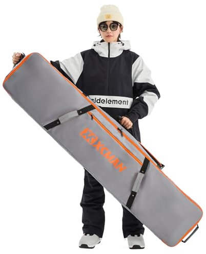 XCMAN Snowboard Padded Bag For Air Travel - Fully Padded Ski Bag Waterproof Snowboarding Bag for Travel Snowboard Boots 165cm