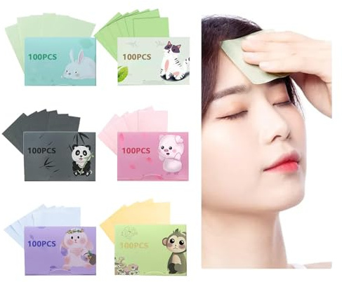 hioseyre 600 Pcs Blotting Paper for Oily Skin,Oil Blotting Sheets for Face,Blotting Paper for Soft Oil Absorbing Paper Sheets for Face Oil,Sebum,Grease Make Face More Refreshing Clean