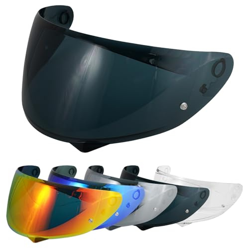 VCOROS Motorradhelm Visier,Helmvisier für C10,Motorrad Windschutzscheibe Helm Visier passen,Helmlinsenvisier Vollgesichtsanpassung (Schwarz)