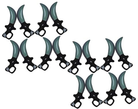 Holibanna 16 Pièces Couteau Gonflable décor d'halloween Fidget Spinner Enfants remplisseur Toys Epee Pirate Jouets de Performance sur scène de Pirate de Simulation PVC