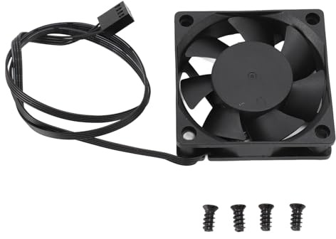 Marhynchus Ventilador de Carcasa de PC de 60 Mm 4 Pin PWM 3000RPM Ventilador de Refrescante de Rodamiento de Doble Bolas Silencioso con 7 Cuchillas 12.7cfm para Caja de Computadora Negro