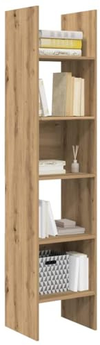 vidaXL Librería Roble Artesanal 40 x 35 x 180 cm Madera de ingeniería, Estante Moderno y Elegante, librero Rectangular Independiente, Resistente para tu Sala, Unidad de Almacenamiento