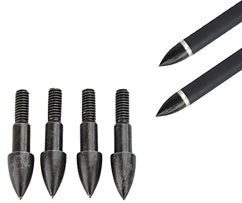 ZSHJGJR 24pcs Archery Target Field Points 75 Grain Screw in Bullet Points Hunting Arrowheads Arrow Tips for Target Hunting Shooting Practice
