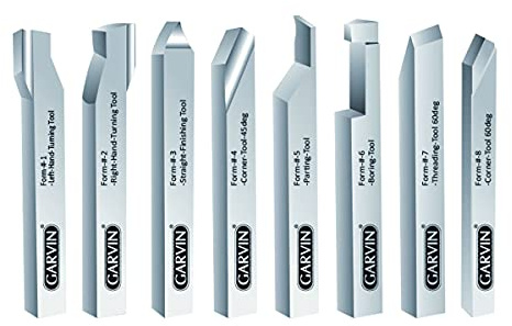 HHIP 2006-9028 1/2 X 4 8 Piece High Speed Steel Lathe Turning Tool Set