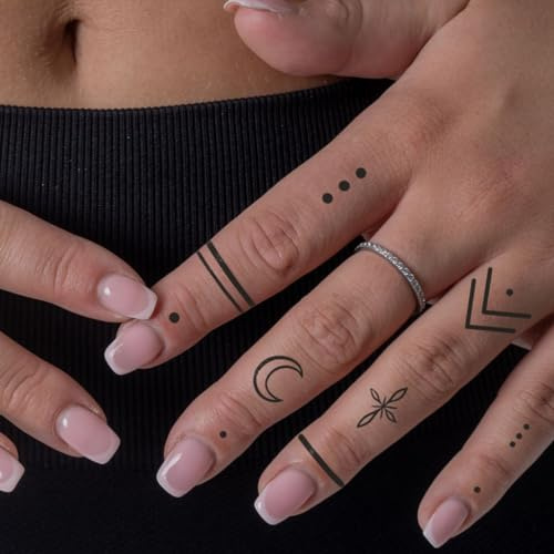 MyJagua tatuering | 100 % naturlig | 1–2 veckors tatuering | vattentät | fingertatueringar (Liebreiz)