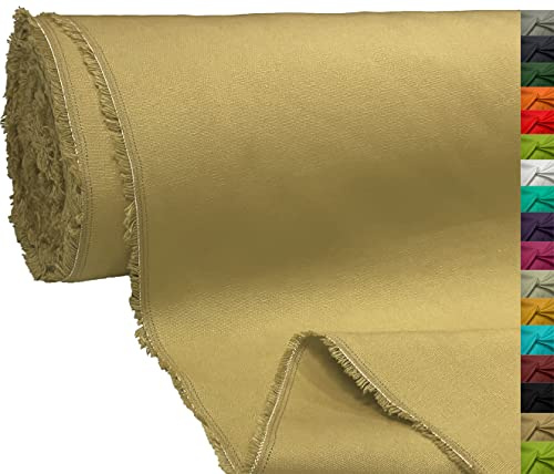 A-Express 100 % bomullsduk tygmaterial klädtillverkning tyg gardinväskor 145 cm bred 250 GSM säljs per meter – 1 meter 100 cm x 145 cm beige