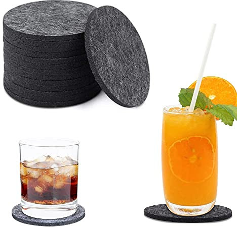 20 Stück Filzuntersetzer Rund, Filz Untersetzer Für Gläser, Tischuntersetzer，Untersetzer Teller，Glasuntersetzer, bierdeckel Für küchenutensilien wohnungs zubehör deko Wohnzimmer