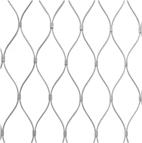 Yoeoefuo Hühnerzaun Hundezaun Hasendraht 1x10m 2x10m 3x10m Dehnbares Balustraden-Füllgitter Schnappverbindung 304 Edelstahl Drahtseilgeflecht Maschendraht Maschendrahtzaun Tierische Barriere (Color :