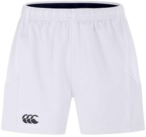 Canterbury Men's Professional 2.0 Shorts | Rugby Shorts | CCC Logo Gym Shorts, White, L