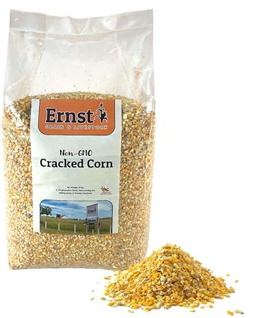 Ernst Grain & Livestock Cracked Corn, Non-GMO – Perfect Feed for Ducks, Squirrels, Chickens, Ducks, Deer, Rabbits, Geese, and More! (10 lb)