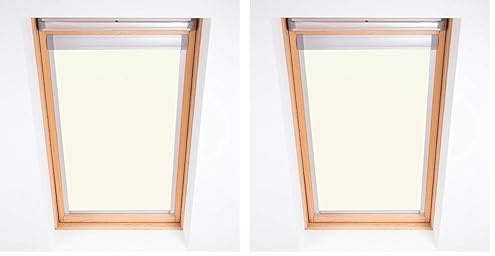 Bloc Skylight Blind for Velux Roof Windows Blockout, White, MK04 (Pack of 2)