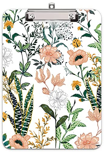 Hnogri porte bloc a4 avec pince, Plastique dur, Clipboard A4 dessin de mode, Planchettes à pince et porte-formulaires, 32CM x22CM, À feuilles persistantes