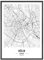 JUNOMI® Köln Poster DIN A2 Schwarz Weiss, DIN A2 Wohnzimmer Deko, Modernes Wandbild, Köln Bild, Wandbild ohne Rahmen, Stadtplan Poster Köln, perfekte Geschenkidee für Kölner