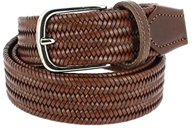 Tony & Paul. Ceinture tressée. Tressia, Cuir. - Uni - FABRIQUE EN ITALIE. XL 110-125