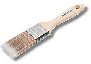 Cutting Edge Professional Premium Quality SRT Synthetic Filament Paint Brushes - 1.5 - Wooden Ergonomic Grip Beavertail Handle - Suitable for All Paints, No Breaking-In Required (1.5 / 38mm)