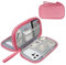Simpolor Cable Organiser Bag, Double-Layer Electronics Accessories Bag Organiser for Cables, Universal Carry Travel Gadget Bag for Cables, Power Bank, USB Drive, Charger Hard Disk - Pink