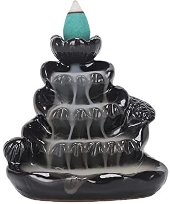 Handmade Backflow Incense Holder, Incense Burner Ornament, Ceramics Waterfall Incense Seat, Zen Decor
