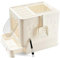 Vealind Cat Litter Box with Lid for Small and Medium Cats, Top Entry Kitten Litter Potty for Growing Cats, Drawer Type with Front Door Kitty Litter Tray (White)
