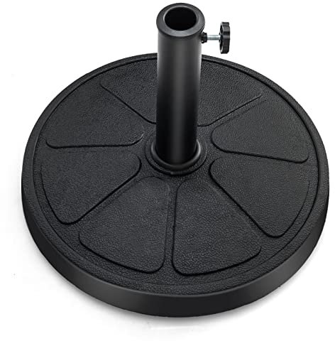 COSTWAY Soporte Sombrilla Terraza Exterior Apto 38mm 48mm, Base para Sombrilla de 14/18KG, Resina, Pie Sombrilla Jardin Terraza (45 x 35 cm)