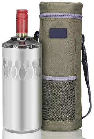 TaoAcc Refroidisseur de vin pour bouteilles de vin, bière refroidisseur de vin, sac refroidisseur de vin 6 heures pour 750 ml standard rouge bouteille de vin rouge/bouteille de champagne/cava/prosecco