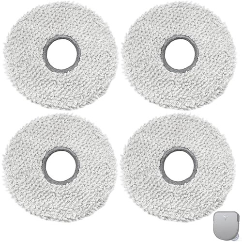 DianSung wischtücher Zubehör für ECOVACS DEEBOT X5 Omni / X5 Pro Roboter-Staubsauger-Ersatzteile,weicher Mikrofaser-Wischtuch -4 Stück