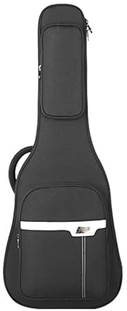 Ukulele gig väska Gitarrväska med axelremmar, 2 fickor, nackkudde och rem, svart, flera storlekar(40-41 inches)