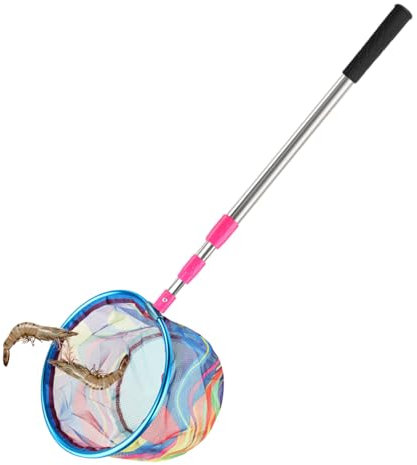 Filets De Pêche pour - Épuisette à Grenouille Télescopique,Jouets D'Épuisette Robuste avec Poignée Antidérapante pour Attraper Les Papillons en Jeu D'Été en Plein Air pour