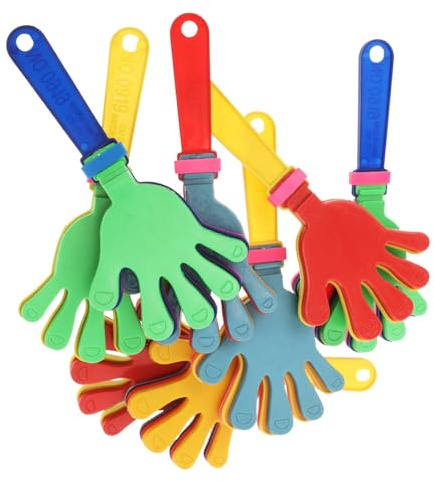 TOBBOMEY 8 piezas Manos Aplaudidoras de Plástico Ruidosas para Animar Eventos Deportivos Fiestas Cumpleaños Colores Brillantes