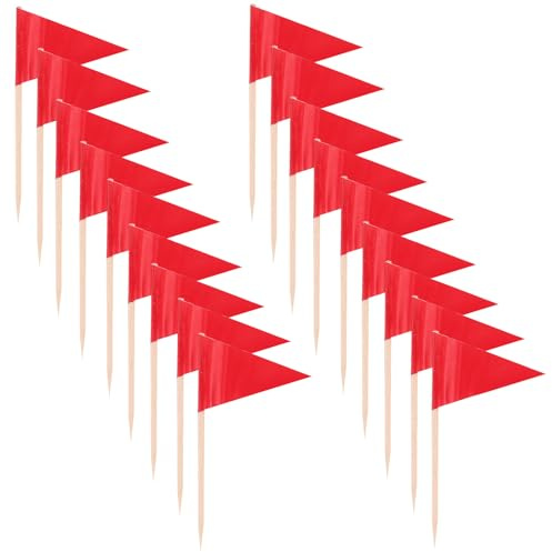 DIYEAH 100pièces Cure-dents Avec Drapeaux Petits Et Unis Pour Cupcakes Fromages Et Plateaux De Charcuterie