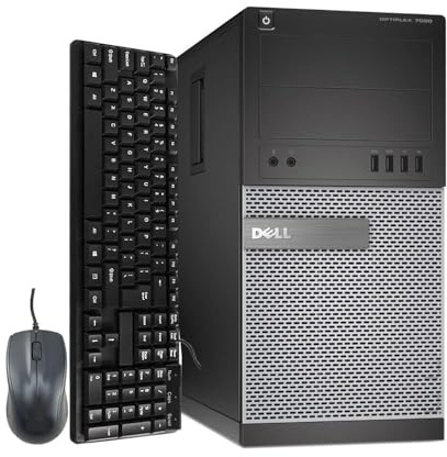 Dell Optiplex 9010 Mini Tower - Ordenador de sobremesa (Intel Core i7-3770, 8 GB de RAM, disco duro de 500 GB, WiFi, Bluetooth, teclado QWERTY de EE.UU., Windows 11 Pro (reacondicionado)