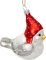 SIKORA Vogel mit Wollmütze besondere Weihnachtskugel Glas Christbaumschmuck Deko Figur Weihnachten Anhänger Ornament - Meisterstücke - BS750
