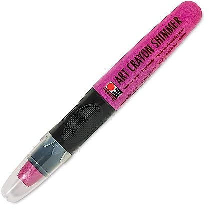 Marabu Art Crayons – Brillante rosa – Ceras de acuarela brillantes altamente pigmentadas – Crayones solubles en agua suaves y fáciles de mezclar para artistas de medios mixtos – Artes y manualidades