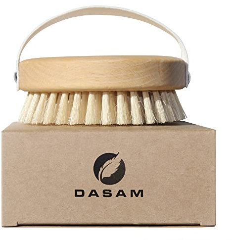 DASAM® Körperbürste/Massagebürste |100% Naturborsten |Made in Germany|Peelingbürste |zum Entfernen abgestorbener Haut |Lymphdrainage|zum trockenbürsten |Trockenbürste |gegen Cellulite|Dry Brush|Bürste