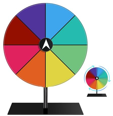 HunicandIU Prishjul, roterande rouletterhjul med 12 fack, lyckohjul för att rotera hjulet roulette hjul spel set roterande prishjul, bearbetbart spel-snurrande bordsprishjul