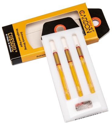 CUESOUL TERO AK7Aste/stelo per Freccette in Carbonio, Sottili, telescopiche a Molla Integrate, Set da 3 Pezzi