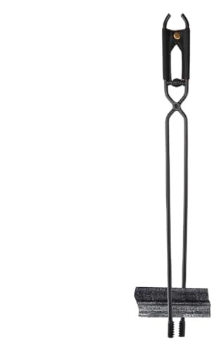 Pinzas de leña, agarrador de troncos de metal, 44 x 4 x 2 cm, portátil y fácil de usar, pinzas de troncos resistentes para caja de fuego, agarrador de leña de camping, herramienta de chimenea